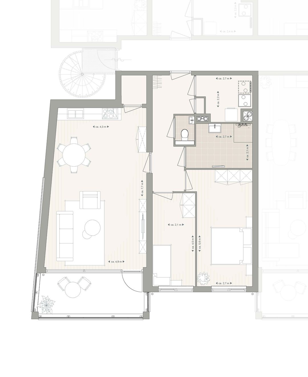 Foto 8 van 3- kamer appartement (Bouwnr. A12)