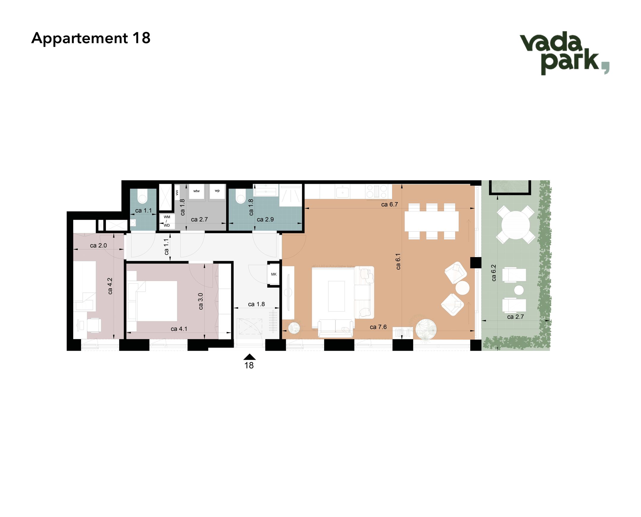Photo 6 of 8 luxe appartementen - Villa Vada VADO2b (Bouwnr. 18)